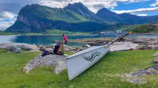 Liteboat tour rowing boat Northern Norway